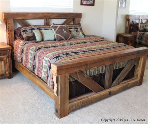 Timber Frame Trestle Bed Rustic Bed Big Timber Bed Queen Etsy Australia