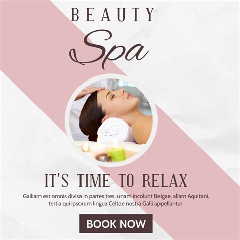 Beauty Spa Advertisement Pink And Dark Pink C Template Postermywall