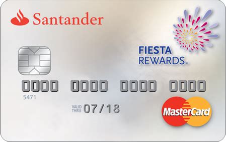 Tarjeta Santander Fiesta Rewards Clásica Tarjeta de credito Santander Tipos de tarjetas
