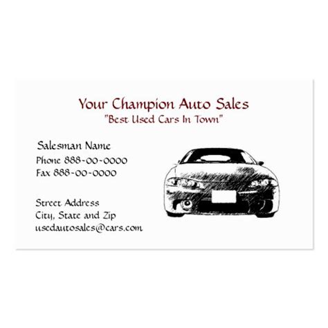 Whether you're looking for a mechanic business card template or a car detailing business card template, you'll find one to match your liking. Used Car Dealer Business Card | Zazzle
