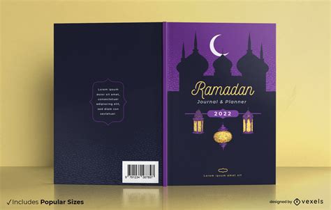 Ramadan Holiday Journal Book Cover Design Vector Download