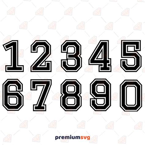 Sports Numbers Svg Clipart
