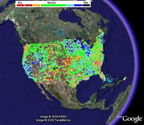 That is, earth how it is right now. Real-time Stream Flow Sensor Net in Google Earth - Google ...