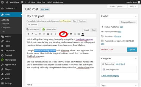 How To Add Links To Your Wordpress Blog The Blog Starter