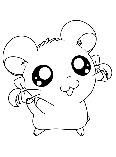 Coloriage Hamtaro 39954 Dessins Animés Dessin à Colorier