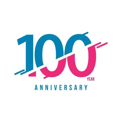 100 Year Anniversary Vector Template Design Illustration Anniversary
