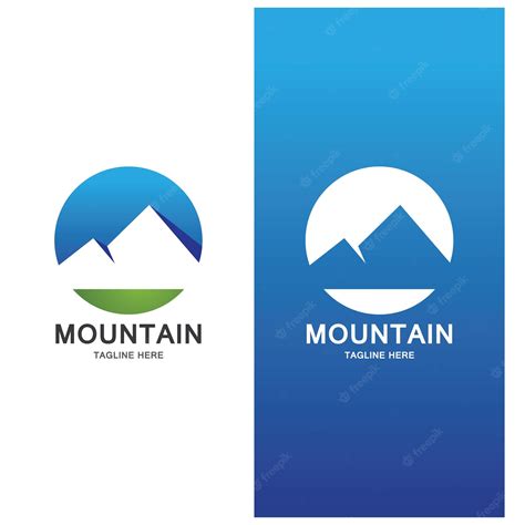 Premium Vector Mountain And Wave Logo Landscape Icons Template