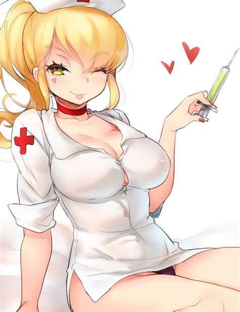 Rule 34 Black Panties Blonde Hair Female Naso4 Needle Nurse Nurse