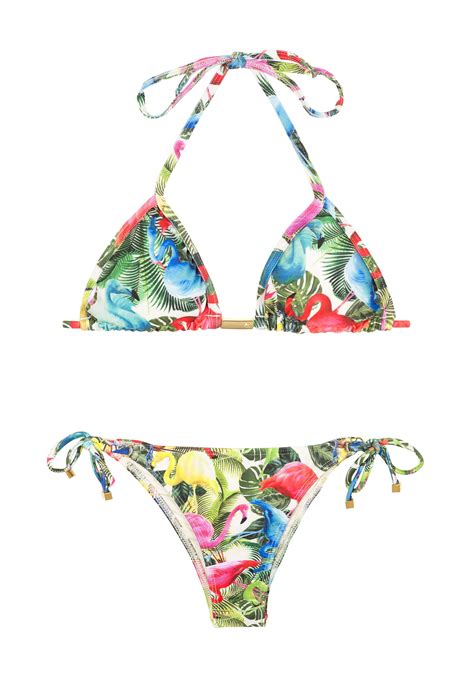 Maryssil Brazilian Bikini To Tie Flamingo Motifs Flamingos Colors