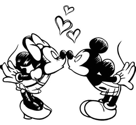 How To Draw Mickey Mouse And Minnie Mouse Kissing Kilpatrick Himese