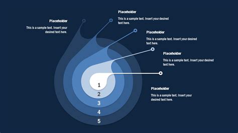 5 Step Concentric Circles Diagram For Powerpoint Slidemodel