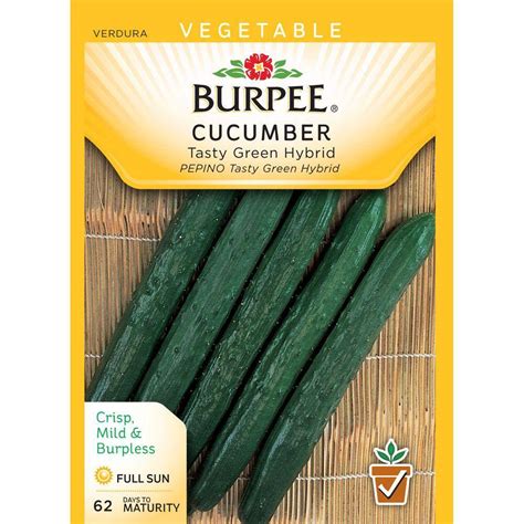 Burpee Cucumber Tasty Green Hybrid Seed 65836 The Home Depot