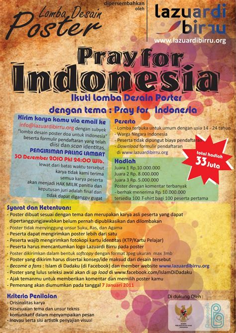 Lazuardi Birru: Ikuti Lomba Desain Poster Pray For Indonesia
