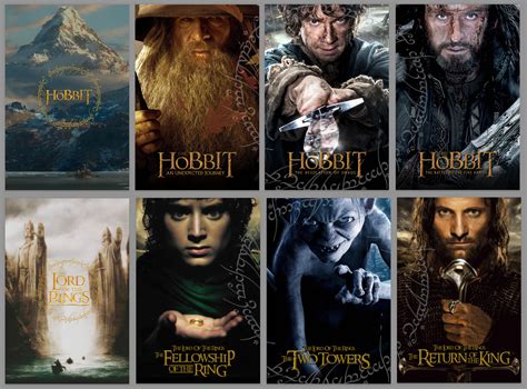 Middle Earth Collection Lord Of The Rings Hobbit Plexposters