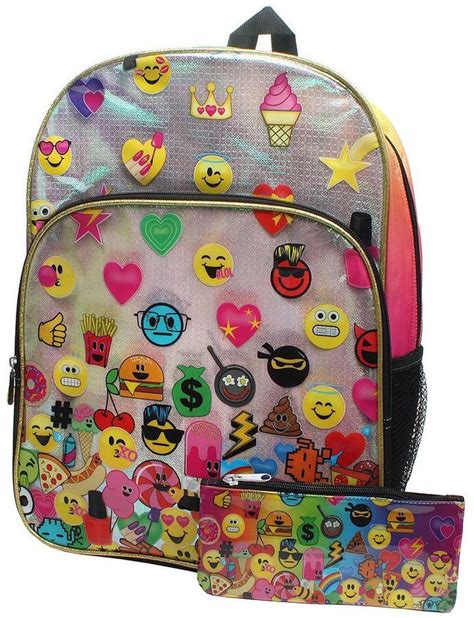 Emoji Backpack And Pencil Case Set Emoji Backpack Backpacks Bags