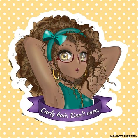 I have suffered drawing my hair but i refuse to represent myself as if i had a black cloud in the head #toonme #toonmechallenge #anime. Naturally Anime Girl With Curly Brown Hair - Hair Trends ...