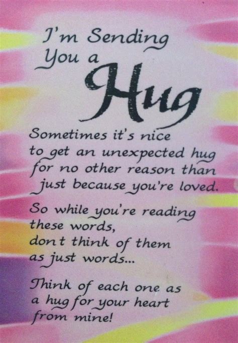 Sending Hugs Quotes Hugs And Kisses Quotes Sending You A Hug Hug Quotes Friends Quotes Life