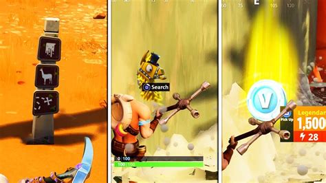 Solving The Secret Treasure Maps Added To Fortnite Golden Loot Llama