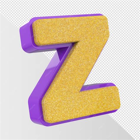 Premium PSD | A purple and yellow letter z with a purple background.