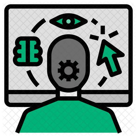 Pick any icon you need. Free Human Computer Interaction Icon of Colored Outline ...
