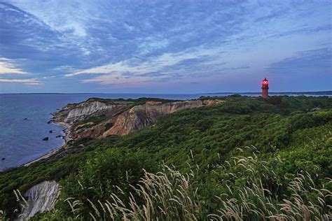 Gay Head Lighthouse Aquinnah Massachusetts Marthas Vineyard At Sunset