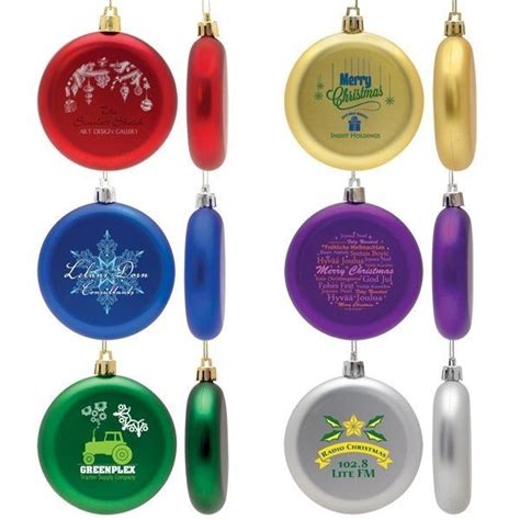 Promotional Shatter Resistant Flat Round Ornament Round Ornaments