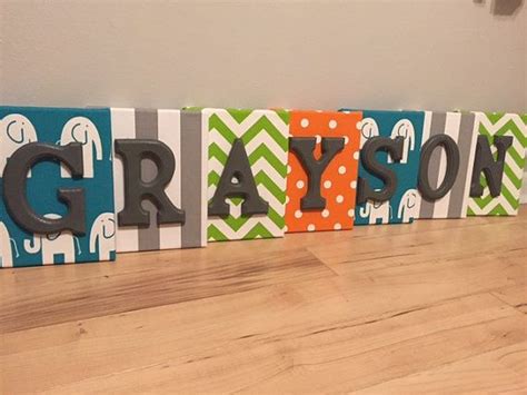 Boy Wall Canvas Letters Nursery Letters And Decor By