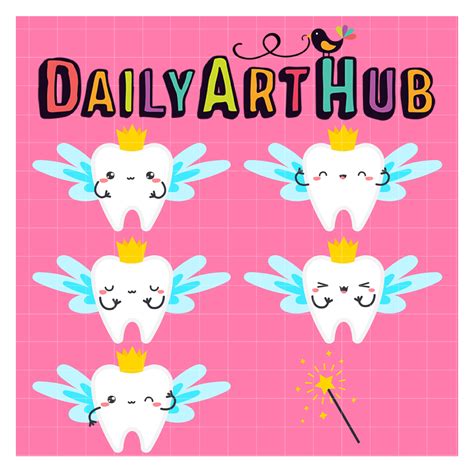 Tooth Fairy Princess Clip Art Set Daily Art Hub Graphics