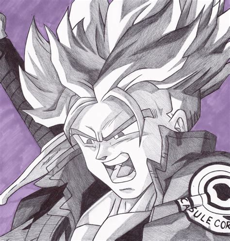 He is the main villain in the manga. Trunks - Dragon Ball Z- Pen Drawing by demoose21 on DeviantArt
