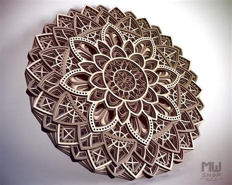 Free D File Laser Cut Decorative Circular Layered Mandala D