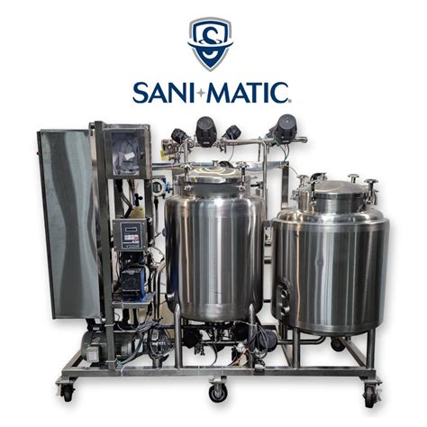Used Sani Matic Stainless Steel Two Tank Pharmaceutical Clean In Place
