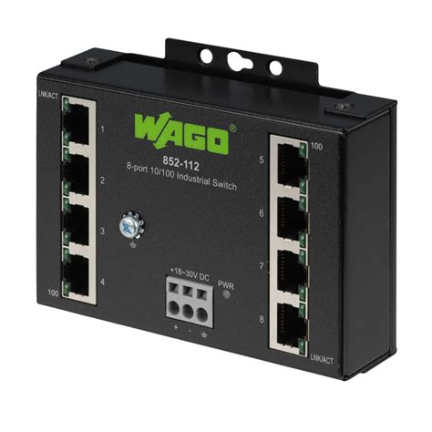Wago 8 Port Industrial Ethernet Switch 100 Base Tx Eco 852 112 Cef