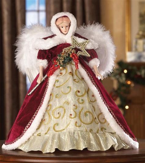 Heritage Winter Angel Porcelain Doll With Feathered Wings Collectible