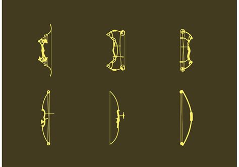 Compound Bow Vectors On Brown 88140 Vector Art At Vecteezy