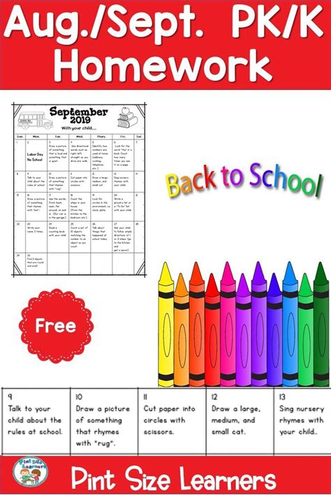 Kids can color one of the 14 objects for each book that they read.the use these free preschool reading logs to encourage kids to read at home with their parents. Monthly Homework Calendar For Pre-K | Example Calendar ...
