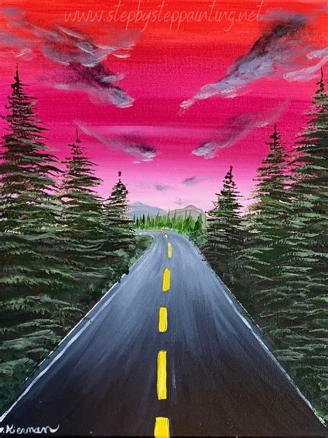 Acrylic Painting On The Road Painting Art And Collectibles Pe