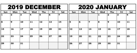 Pick Printable January Thru December 2020 Calendar Calendar