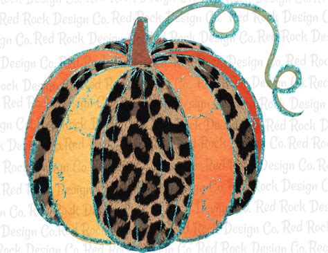 Leopard And Orange Pumpkin Red Rock Design Co