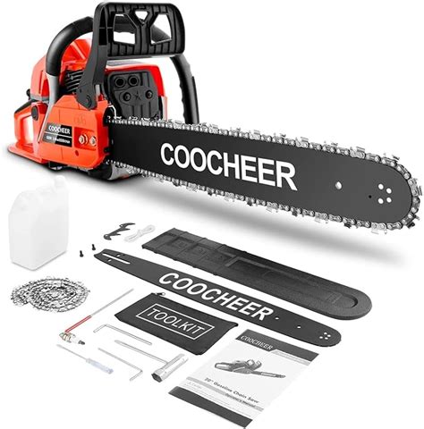 Coocheer Chainsaw 62cc 20 Inch Gas Powered Chainsaws 3