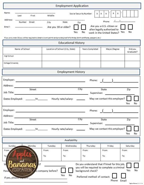 Fake Job Application Great Practice For High School Students Looking