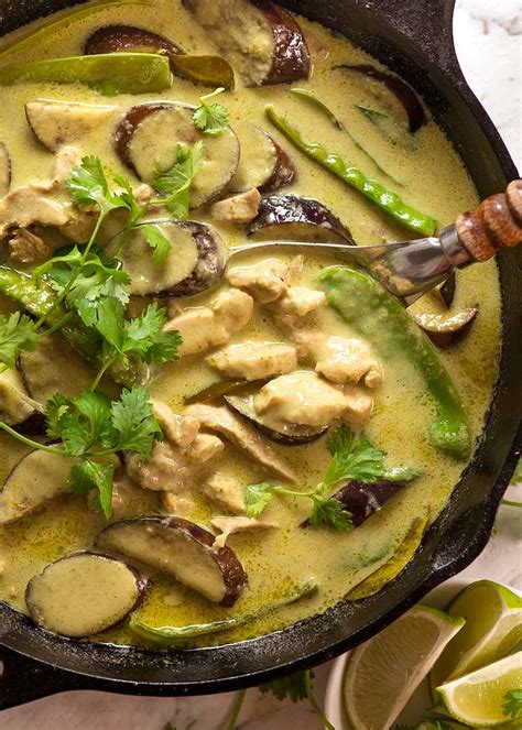My deliciously rich and aromatic thai green chicken curry recipe with homemade curry paste. Thai Green Curry | RecipeTin Eats