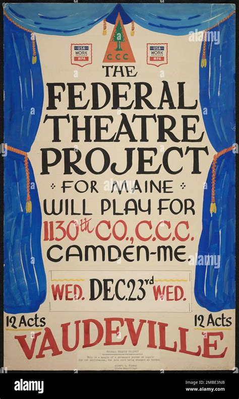 Vaudeville Camden Me 193 The Federal Theatre Project For Maine