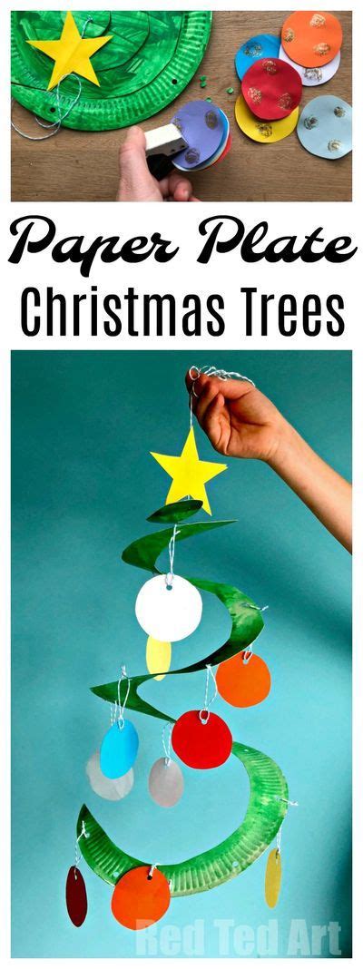 Paper Plate Christmas Tree Whirligig Red Ted Art Make Crafting With