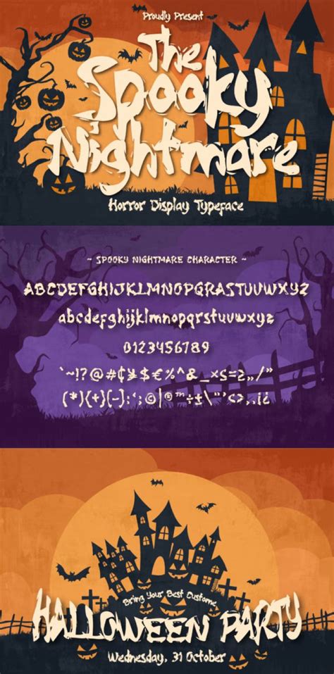 Spooky Nightmare Font By Letter Battoyart · Creative Fabrica