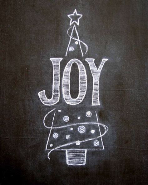 Make your christmas chalkboard art coasters. Hand drawn JOY chalkboard art print11 x by ...