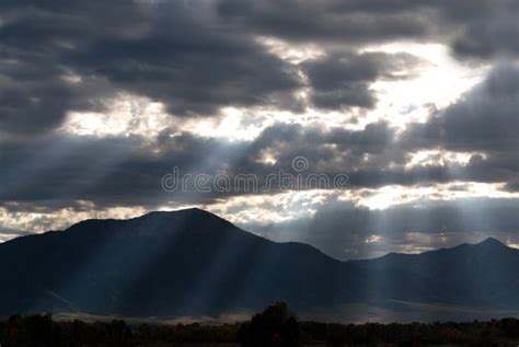 Rays Of Sunlight On Peaceful Mountains Stock Image Image Of Range