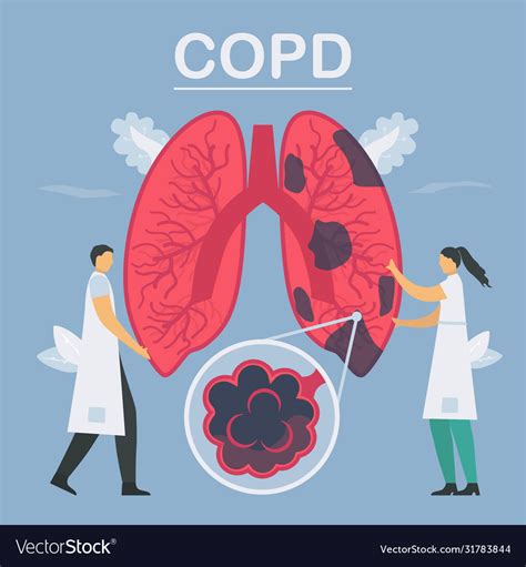 Chronic Obstructive Pulmonary Disease Or Copd Vector Image