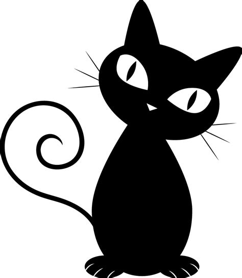 black cat cartoon png