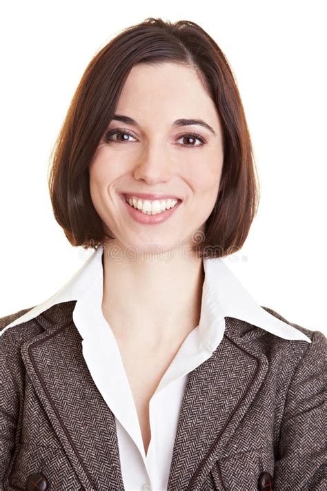 Headshot Of Smiling Business Woman Stock Photo Image Of Person