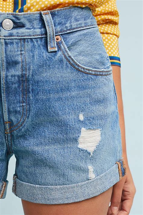 28 ( only 2 left) add to bag. Levi's 501 High-Rise Rolled Denim Shorts | Denim, Denim ...